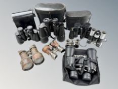 A group of binoculars including Proteam, Mark Schefel,