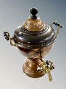 A copper samovar