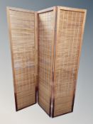 A three-fold room divider