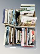 Three boxes of books relating to ornithology