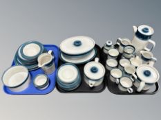 Approximately 64 pieces of Wedgwood Blue Pacific oven to table ware