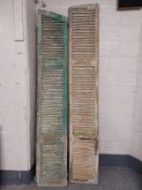 A pair of louvre doors,