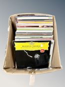 A box of vinyl LP's, classical,