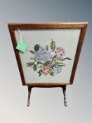 An oak tapestry firescreen