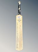 A 2001 Yorkshire country cricket bat bearing signatures