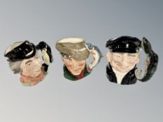 Three Royal Doulton character jugs - Lobster man D6617,