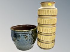 A West German pottery stick stand,