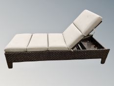 An adjustable garden lounger