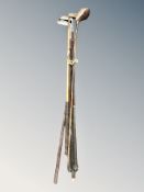 A bundle of vintage hickory and other golf clubs