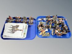 A collection of Delprado die cast cavalry figures and related magazines (some damages,