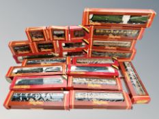 A collection of Hornby HO scale die cast rolling stock,