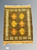 An Eastern flat weave rug 56 cm x 76 cm