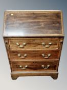 A 19th century mahogany and satinwood bureau,