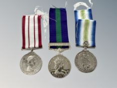 A group of three Elizabeth II copy service medals