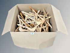 A box of coat hangers