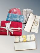 Three pairs of curtains,