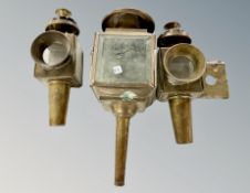 Three carriage lamps