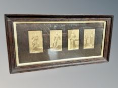 A set of four late 19th century portrait photographs of an officer,