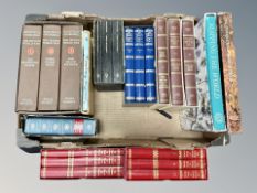 A collection of Folio Society volumes, The Second World War by Winston Churchill,