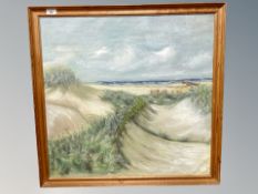 Danish School : View across dunes, oil on canvas,