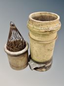 Two Victorian chimney pots