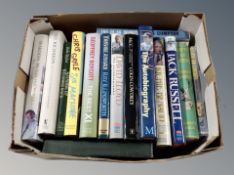 A group of books relating to cricket, all signed by respective authors.