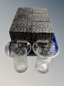 Six boxed Rosendahl glass vases and two further unboxed examples (8)