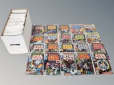 A box containing a large quantity of 20th century Marvel Star Wars comics to include issues 1 to