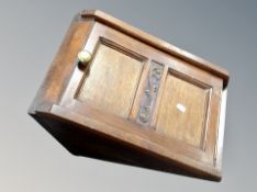 A Victorian oak coal receiver