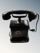 A mid century Danish bakelite telephone hand set
