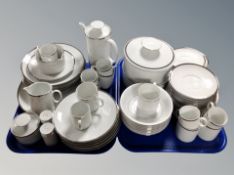 Approximately sixty pieces of German Thomas White and silvered porcelain,