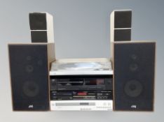 A JVC L-A110 auto return turntable, JVC XL-V101 compact disc player,