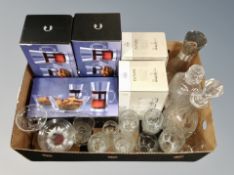 A box of two-boxed Holme Gaard glasses, three boxes of Rosendahl glasses,