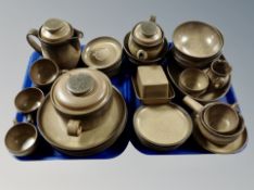 Approximately thirty six pieces of Denby tea and dinner wares