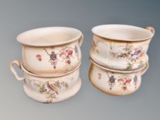 A collection of Devon Fieldings and Ducal chamber pots