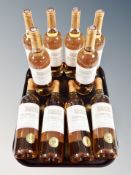 Ten bottles of Monbazillac white wine 2015 750ml.
