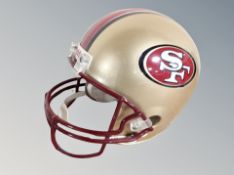 A Ridell American football helmet