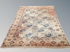 An antique Bokhara carpet,