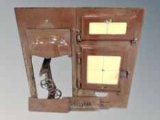 An enamelled cast iron hearth insert