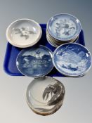 A Royal Copenhagen lobster dish together with a quantity of Bing and Grondahl blue and white