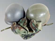 Two 20th century Scandinavian military helmets