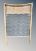 A 19th century pine and galvanised wash board,