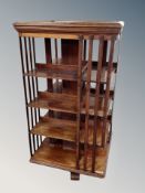 An Edwardian revolving bookcase