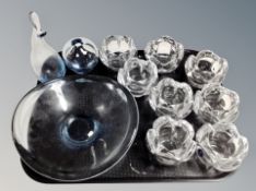 A group of Danish glassware, fruit bowl,