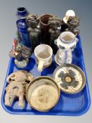 A tray of Danish studio pottery wares