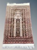 An Iranian prayer rug 150 cm x 80 cm
