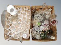 Two boxes of Danish glass ware