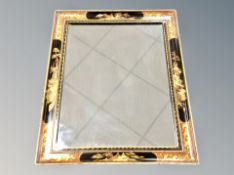 A Japanned mirror 50 cm x 40 cm