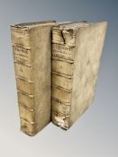 Abrahami Trommii : Concordantiae Graecae in Septuaginta Interpretes, two volumes bound in velum,