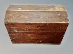 A 19th century pine blanket chest,